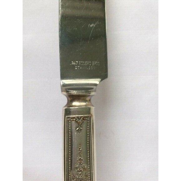 1847 ROGERS BROS INTL SILVERPLATE FRENCH DINNER KNIFE 1924 ANCESTRAL PATTERN 9" - Picture 8 of 8